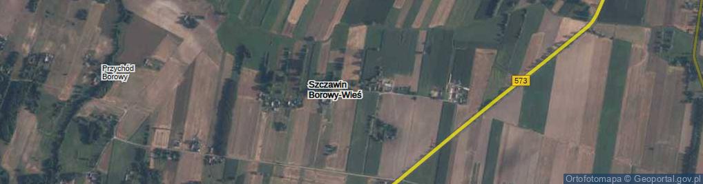 Zdjęcie satelitarne Szczawin Borowy-Wieś ul.